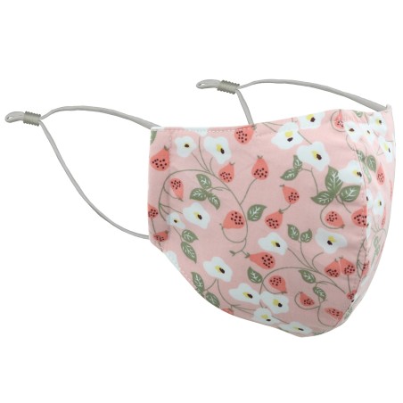 Spring Floral Filter Mask in Peach Pink