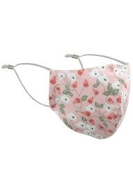 Spring Floral Filter Mask in Peach Pink