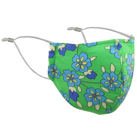 Kelly Green Floral Mask