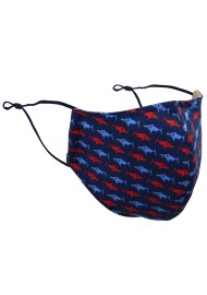 Navy Filter Mask in Shark Print