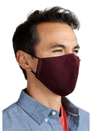 Winter Houndstooth Check Mask in Red and Black Flat Styled