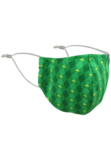 Green Argyle Print Mask