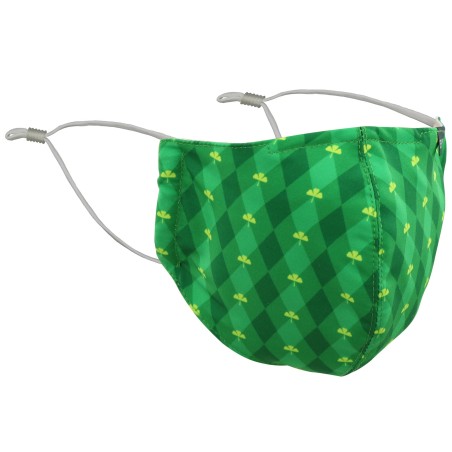 Green Argyle Print Mask