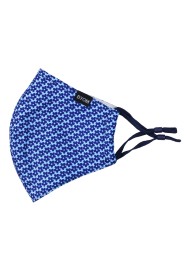 Floral Print Mask in Navy and Sky Blue