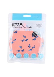Coral Color Summer Mask with Kittens in Mask Bag
