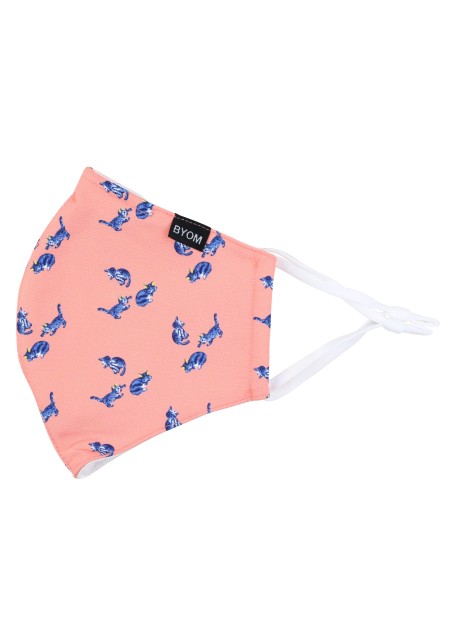 Coral Color Summer Mask with Kittens
