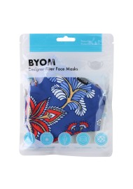 Whimsical Floral Print Face Mask in Mask Bag
