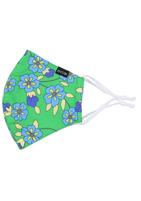 Kelly Green Floral Mask