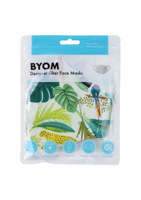 Rainforest Print Mask in Mask Bag