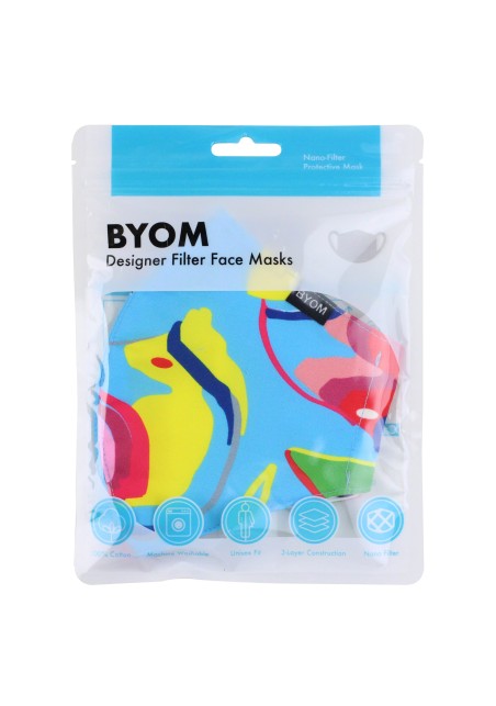 Tropical Fish Print Mask in Mask Bag