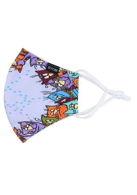 Smiling Cat Print Face Mask
