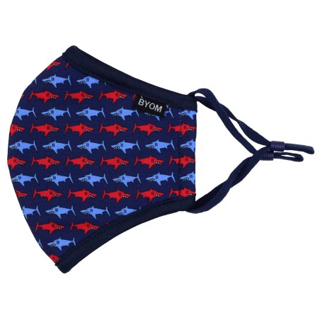 Kids Mask with Smiling Sharks