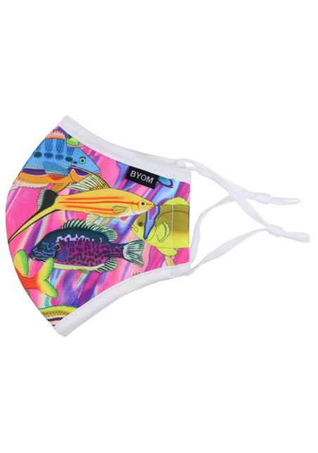 Kids Mask in Tropical Reef Print