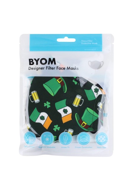 St Patrick's Day Filter Mask in Mask Bag