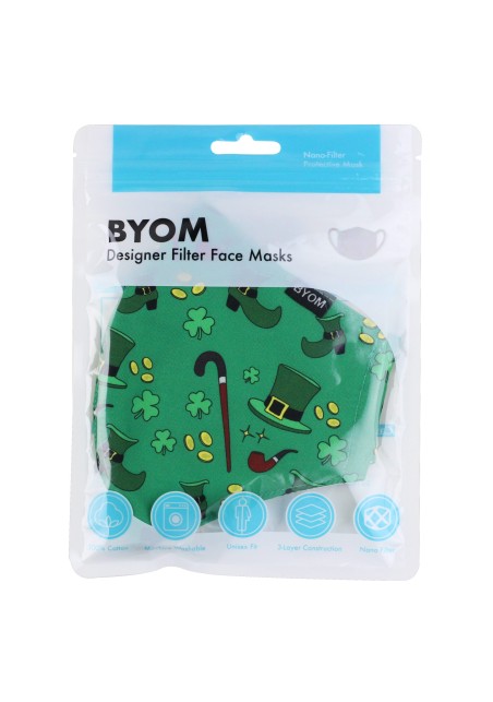Lucky Irish Designer Mask in Mask Bag
