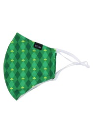 Green Argyle Print Mask