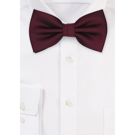 Matte Textured Bow Tie in Maroon