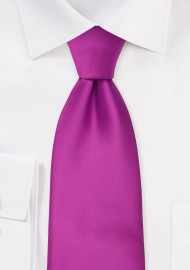 XL Length Tie in Dark Magenta Pink