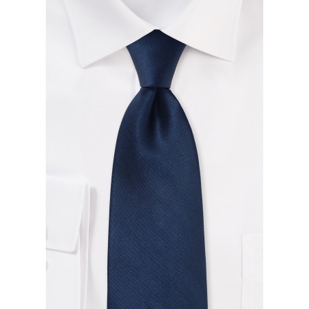 Mens Silk Tie in Dark Navy Blue