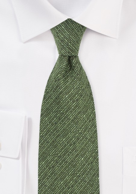 Autumn Wool Tie in Thyme Green