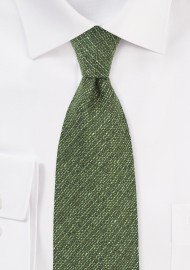 Autumn Wool Tie in Thyme Green