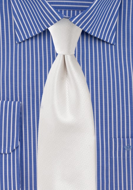 Ivory Wedding Tie with Texture