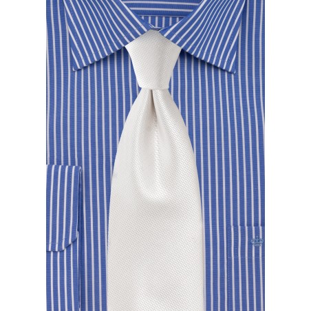 Ivory Wedding Tie with Texture