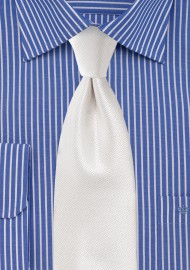 Ivory Wedding Tie with Texture