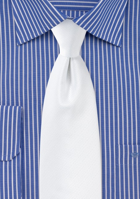 Bright White Formal Necktie