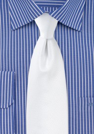 Bright White Formal Necktie