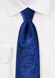 Royal Blue Kids Paisley Tie