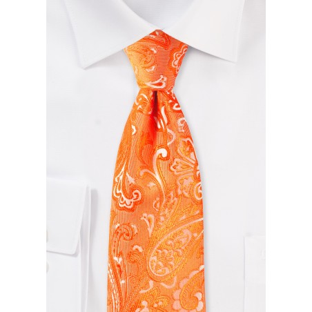 Kids Paisley Tie in Madarin