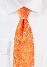 Mandarin Paisley Tie in XL