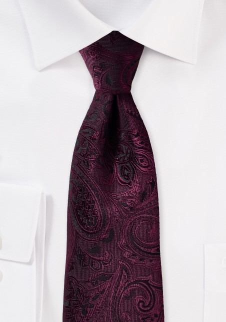 Claret Kids Paisley Tie