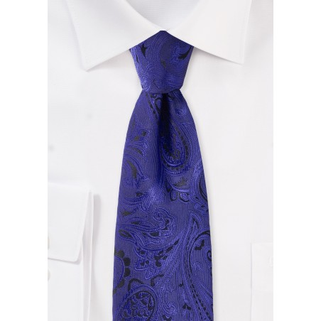 Ultramarine Blue Paisley Tie
