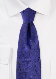 Kids Paisley Tie in Ultramarine