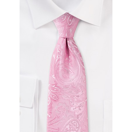XXL Paisley Tie in Carnation