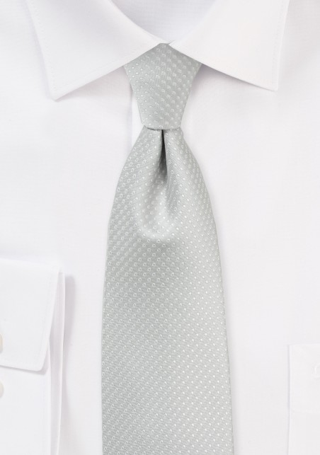 Pin Dot Tie in Platinum Silver