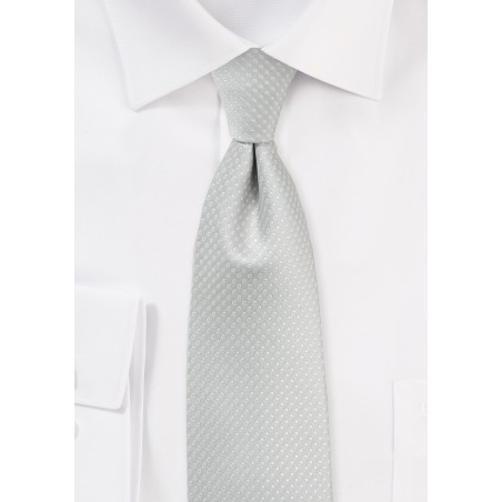 Pin Dot Tie in Platinum Silver