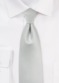 Pin Dot Tie in Platinum Silver