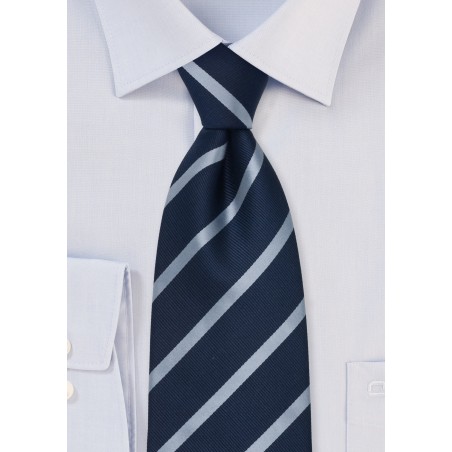 Navy & Light Blue Tie in Extra Long