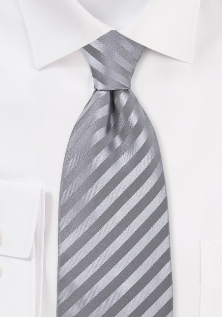 Silver-Gray Silk Tie