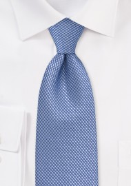 Textured Hydrangea Blue Tie in XL Length