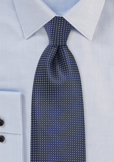 Patterned Tie in Sapphire Blue