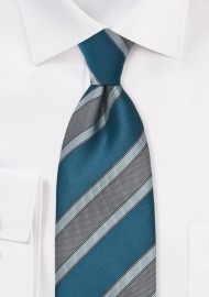 Striped Tie in Mediterranean Blues