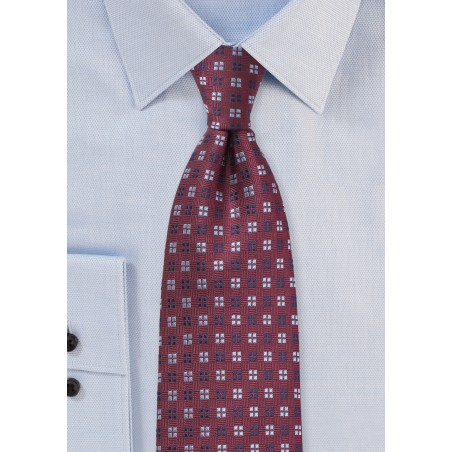 Silk Tie in Tawny Port Color