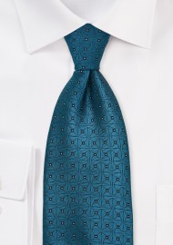 Teal Blue Designer Tie