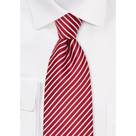 Cherry Red and White Tie in XL