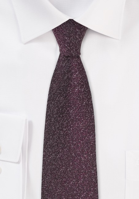 Skinny Designer Tie in Port Red