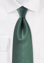 Hunter Green and Lavender Silk Tie